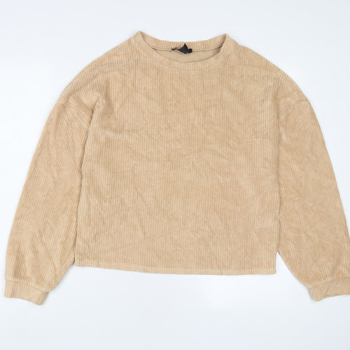 New Look Womens Brown Cotton Pullover Sweatshirt Size M Pullover