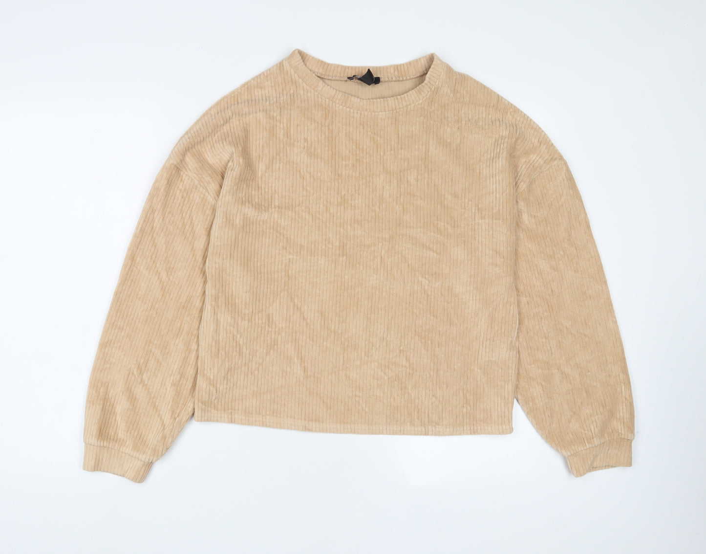New Look Womens Brown Cotton Pullover Sweatshirt Size M Pullover