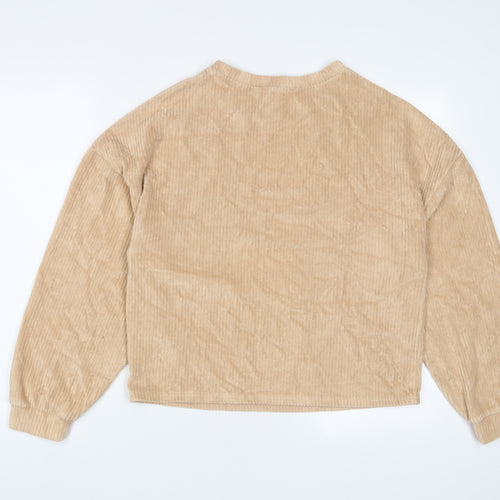 New Look Womens Brown Cotton Pullover Sweatshirt Size M Pullover