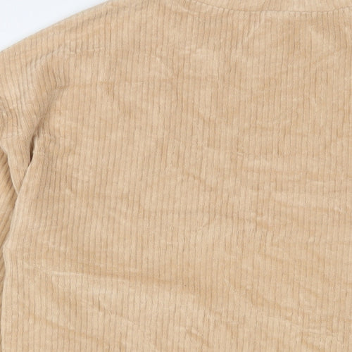 New Look Womens Brown Cotton Pullover Sweatshirt Size M Pullover