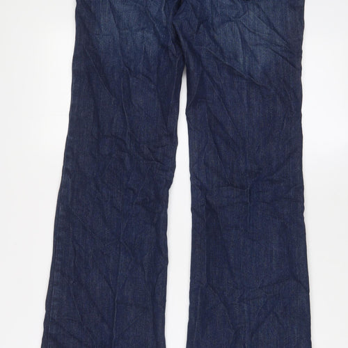 Gap Womens Blue Cotton Bootcut Jeans Size 30 in L34 in Regular Zip