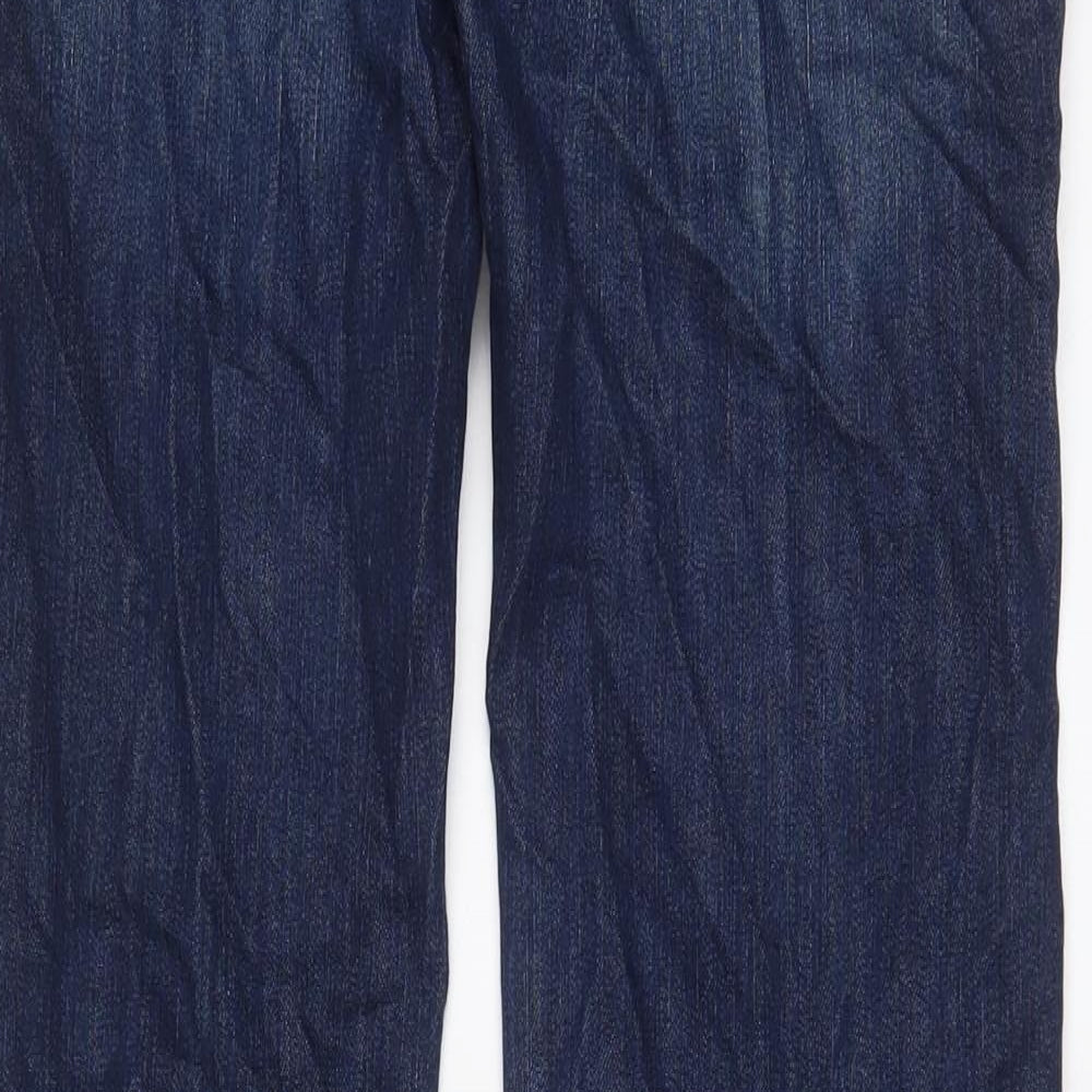 Gap Womens Blue Cotton Bootcut Jeans Size 30 in L34 in Regular Zip