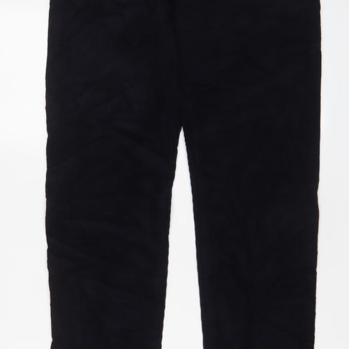 Marks and Spencer Mens Blue Cotton Trousers Size 30 in L33 in Slim Zip