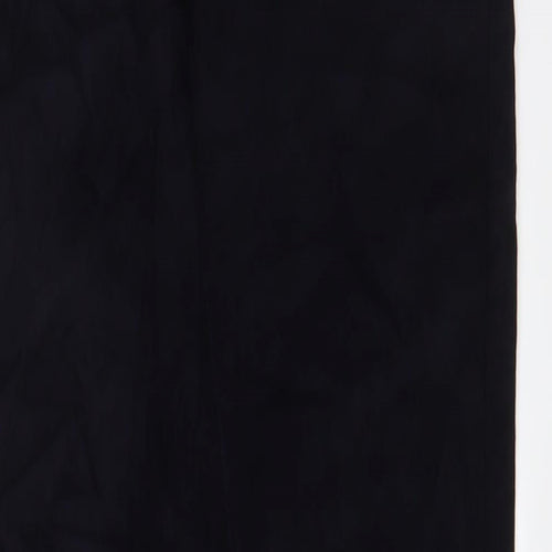 Marks and Spencer Mens Blue Cotton Trousers Size 30 in L33 in Slim Zip