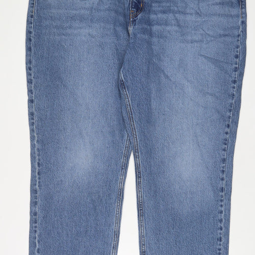 Levi's Womens Blue Cotton Straight Jeans Size 22 L31 in Slim Zip