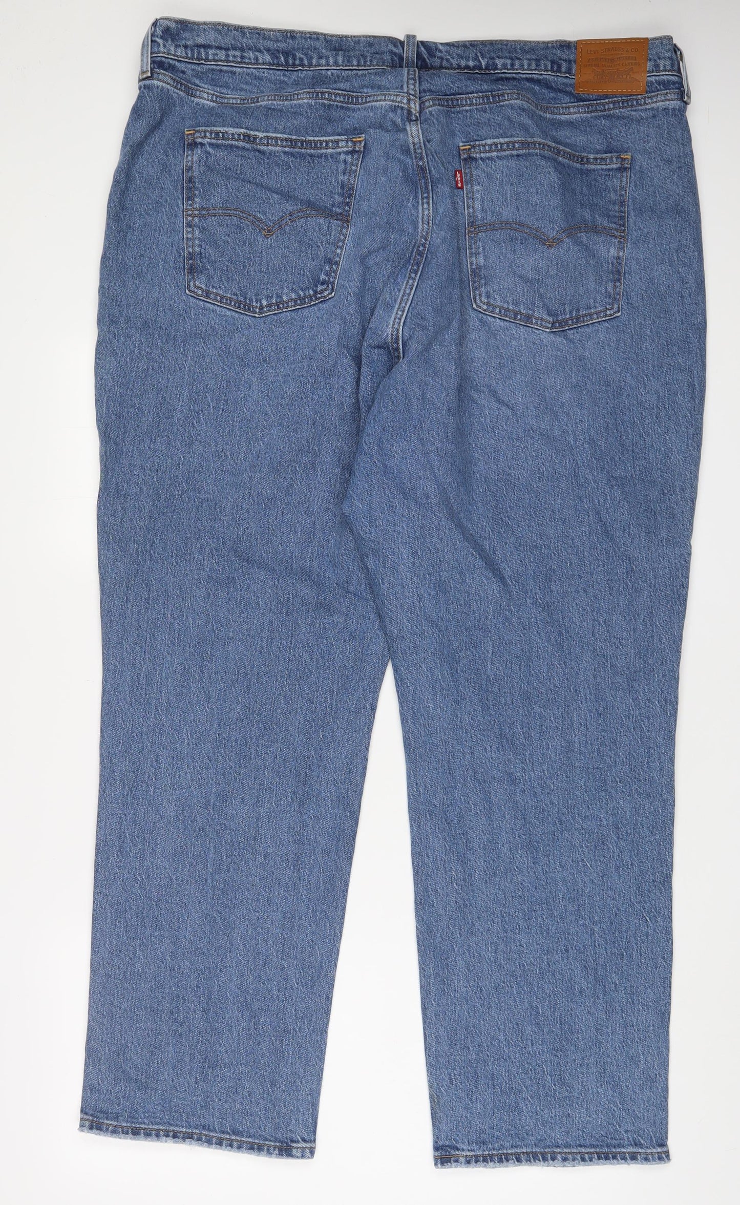 Levi's Womens Blue Cotton Straight Jeans Size 22 L31 in Slim Zip
