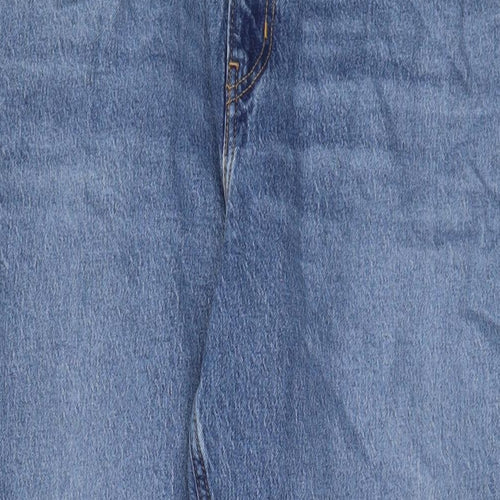 Levi's Womens Blue Cotton Straight Jeans Size 22 L31 in Slim Zip