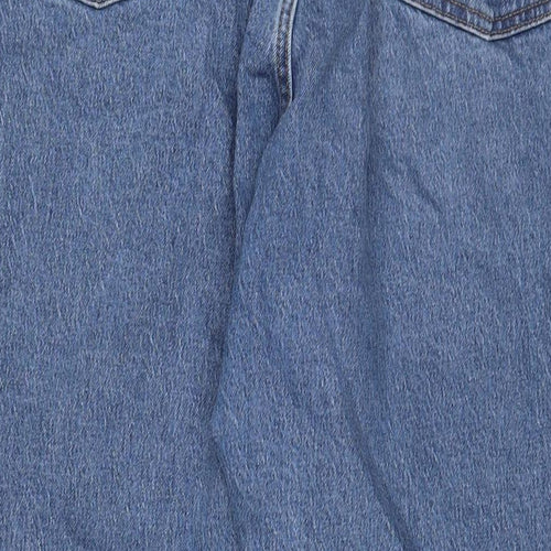 Levi's Womens Blue Cotton Straight Jeans Size 22 L31 in Slim Zip