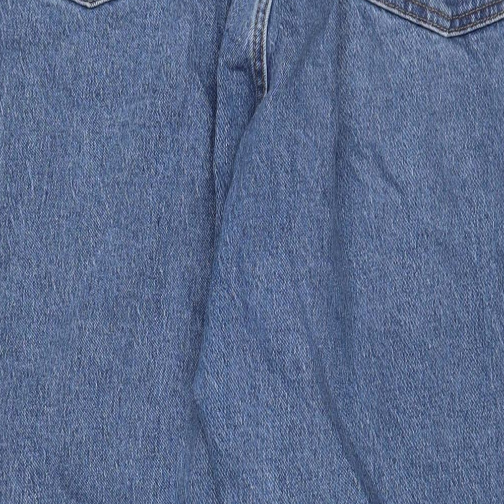 Levi's Womens Blue Cotton Straight Jeans Size 22 L31 in Slim Zip