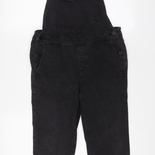 BDG Womens Black Cotton Dungaree One-Piece Size S L27 in Button