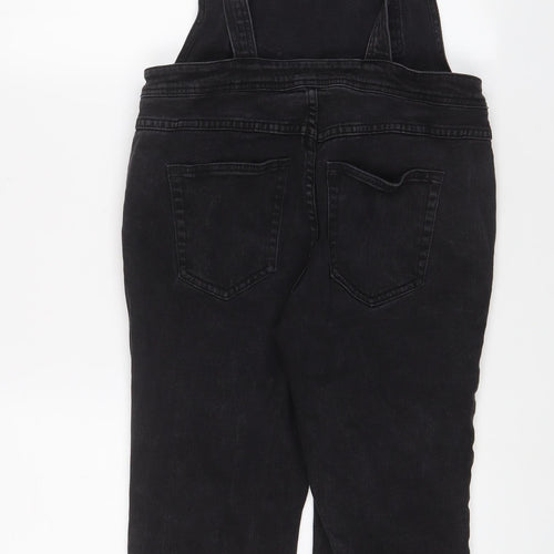 BDG Womens Black Cotton Dungaree One-Piece Size S L27 in Button