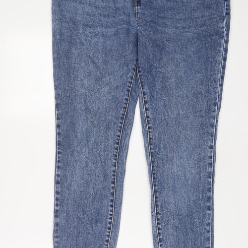 George Womens Blue Cotton Skinny Jeans Size 8 L30 in Regular Zip