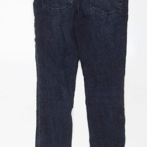 H&M Boys Blue Cotton Skinny Jeans Size 10-11 Years L24 in Regular Zip - Adjustable waist, Pockets