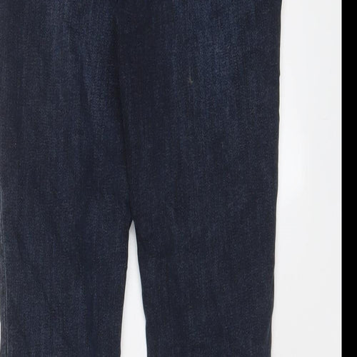 H&M Boys Blue Cotton Skinny Jeans Size 10-11 Years L24 in Regular Zip - Adjustable waist, Pockets