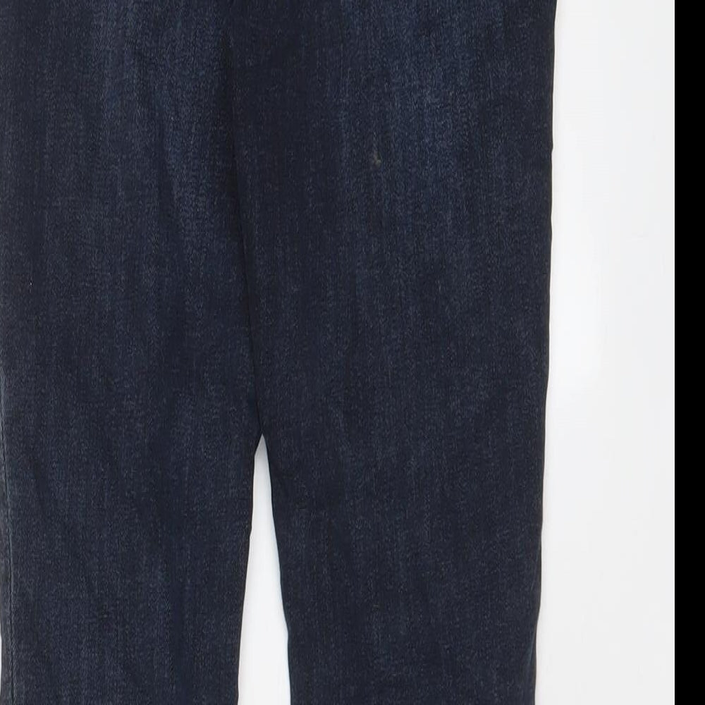 H&M Boys Blue Cotton Skinny Jeans Size 10-11 Years L24 in Regular Zip - Adjustable waist, Pockets