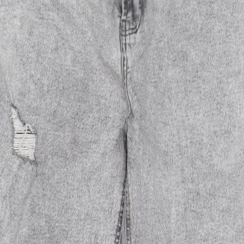 Housebrand Womens Grey Cotton Tapered Jeans Size 36 in L34 in Regular Zip