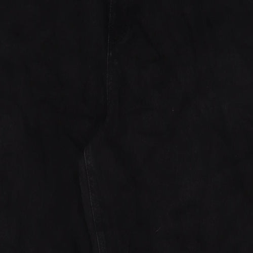 ASOS Womens Black Cotton Bootcut Jeans Size 20 L30 in Regular Zip