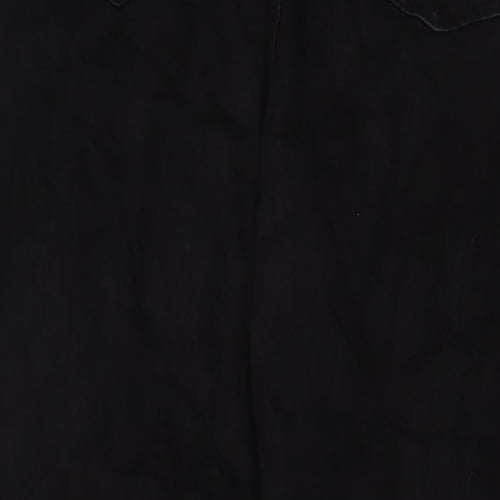 ASOS Womens Black Cotton Bootcut Jeans Size 20 L30 in Regular Zip