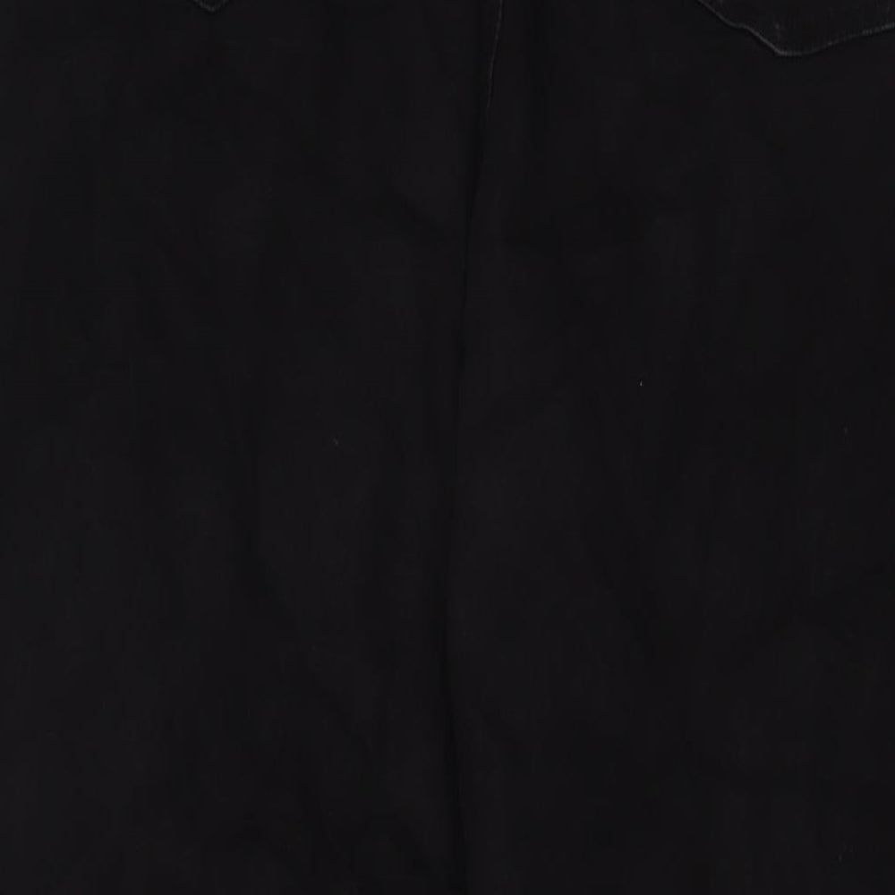 ASOS Womens Black Cotton Bootcut Jeans Size 20 L30 in Regular Zip