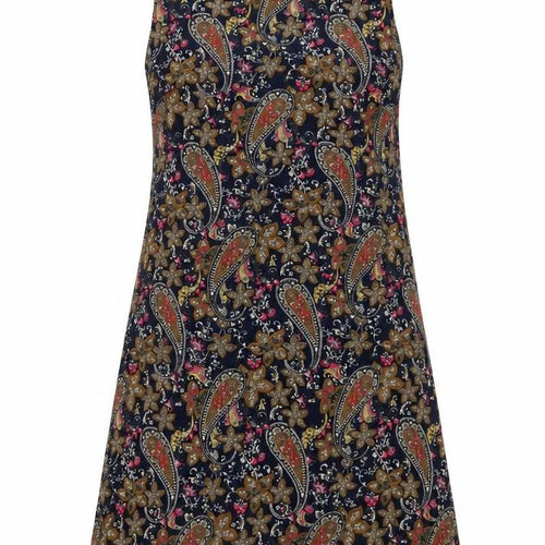 Glamorous Womens Multicoloured Floral Cotton A-Line Size 10 Boat Neck Zip