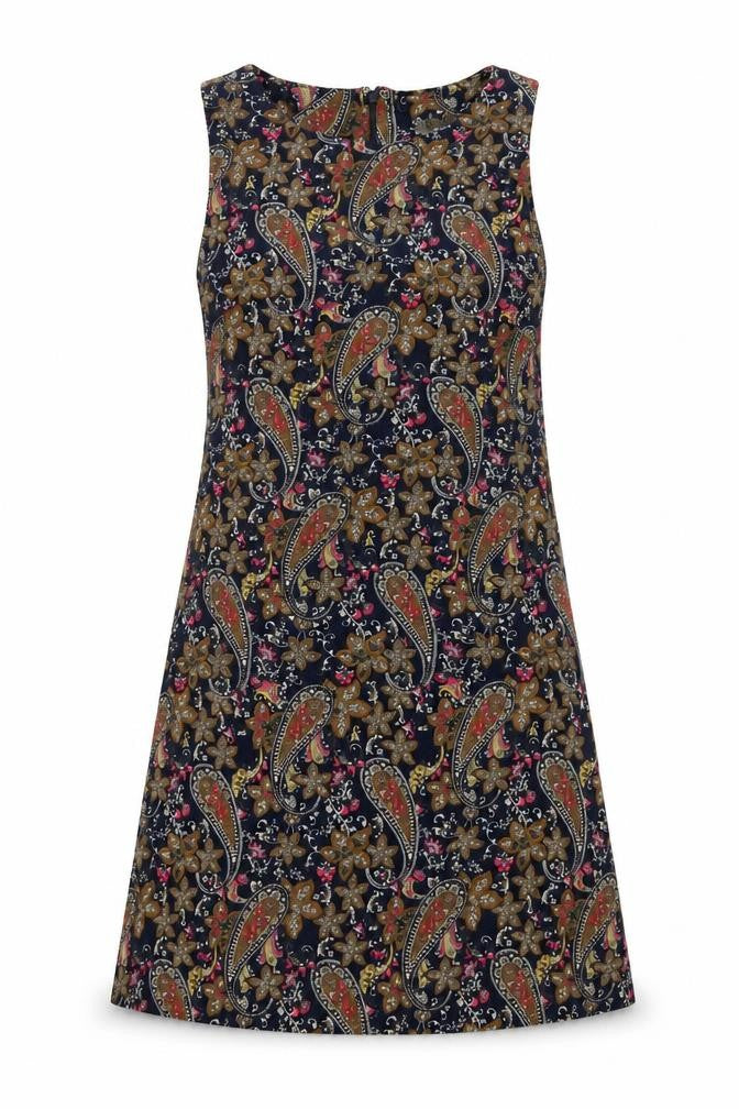 Glamorous Womens Multicoloured Floral Cotton A-Line Size 10 Boat Neck Zip