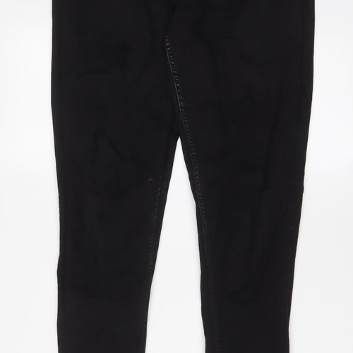 Marks and Spencer Womens Black Cotton Skinny Jeans Size 12 L28 in Regular Zip