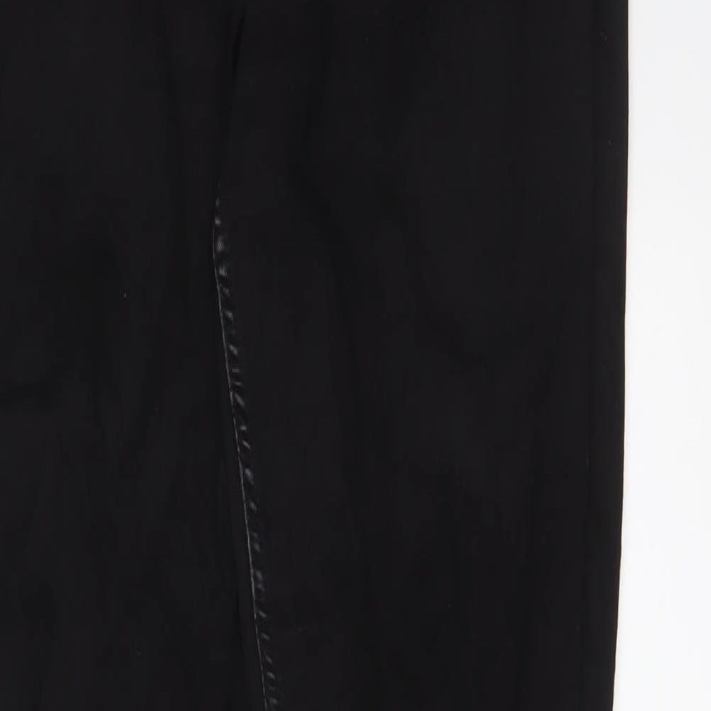 Marks and Spencer Womens Black Cotton Skinny Jeans Size 12 L28 in Regular Zip