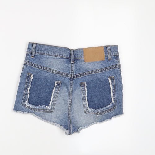 Cheap Monday Womens Blue Cotton Basic Shorts Size 29 in Regular Button