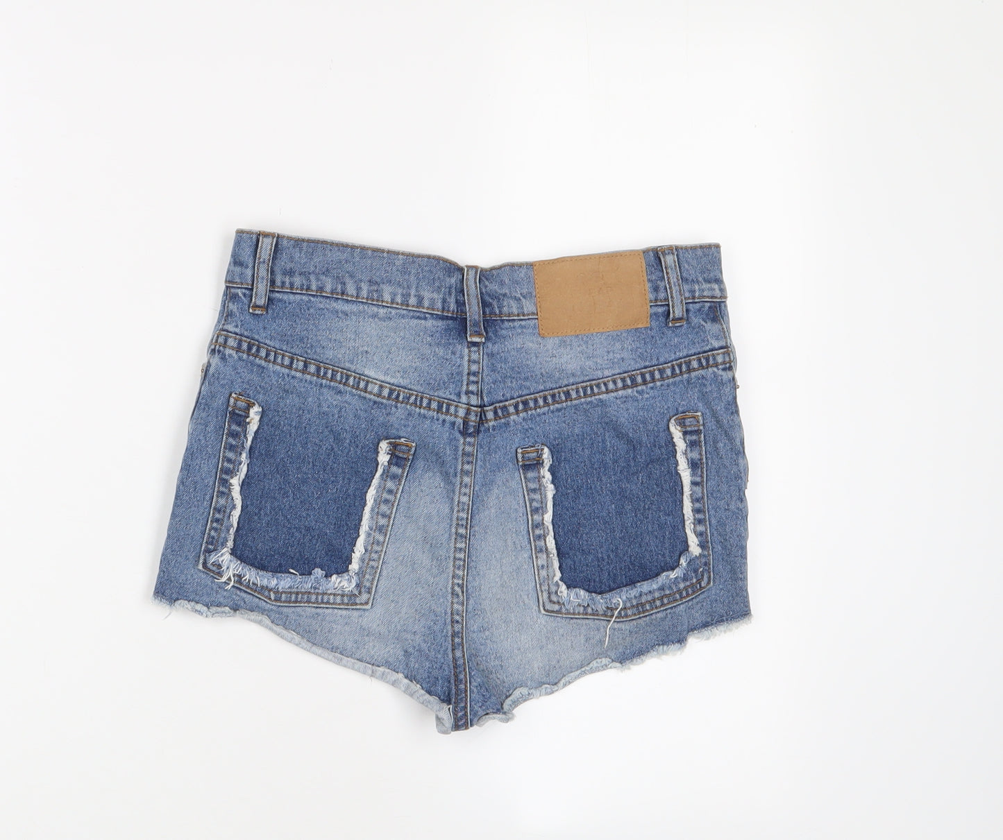 Cheap Monday Womens Blue Cotton Basic Shorts Size 29 in Regular Button