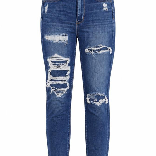 American Eagle Outfitters Womens Blue Cotton Skinny Jeans Size 26 in L26 in Regular Zip