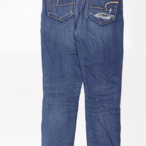 American Eagle Outfitters Womens Blue Cotton Skinny Jeans Size 26 in L26 in Regular Zip