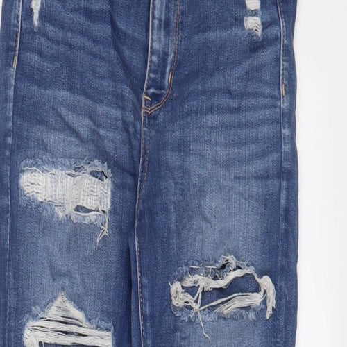 American Eagle Outfitters Womens Blue Cotton Skinny Jeans Size 26 in L26 in Regular Zip