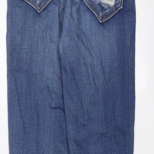 American Eagle Outfitters Womens Blue Cotton Skinny Jeans Size 26 in L26 in Regular Zip