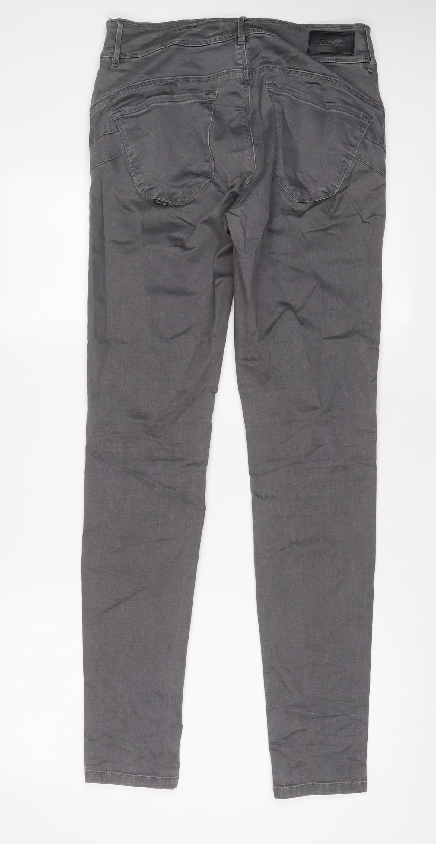 Salsa Womens Grey Cotton Skinny Jeans Size 33 in L32 in Regular Zip