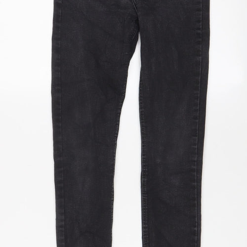 Zara Womens Black Cotton Skinny Jeans Size 6 L27 in Regular Zip