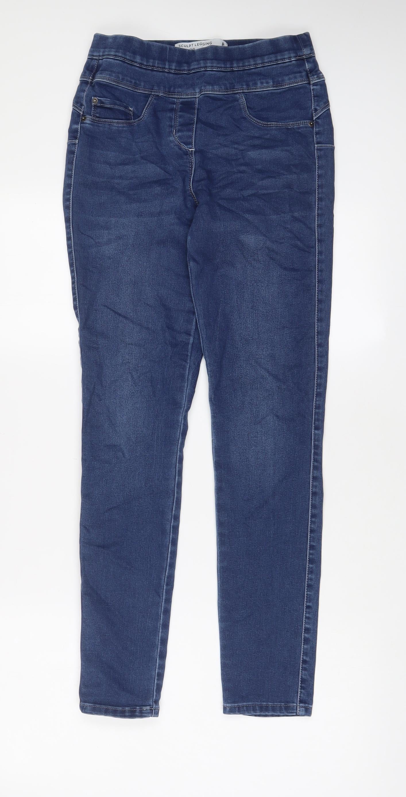 NEXT Womens Blue Cotton Jegging Jeans Size 8 L29 in Regular