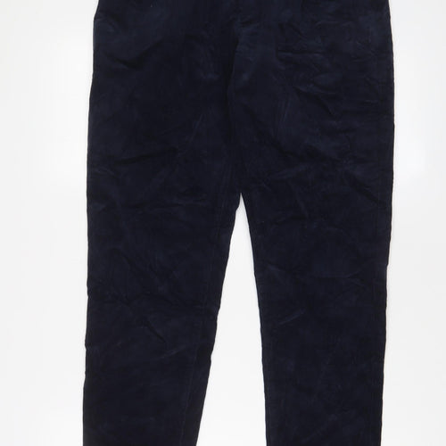 Autograph Mens Blue Cotton Trousers Size 30 in L31 in Regular Zip