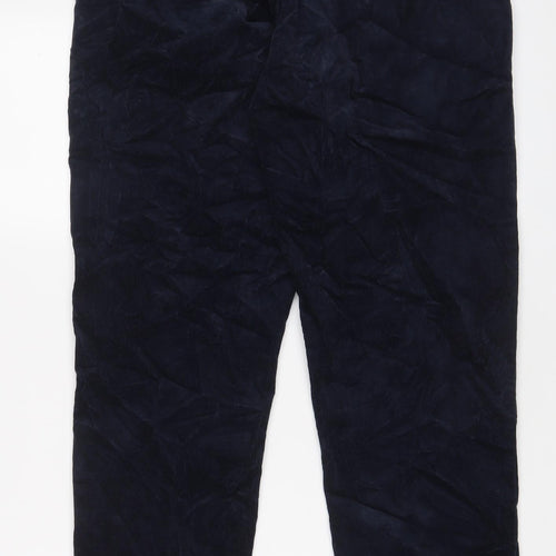 Autograph Mens Blue Cotton Trousers Size 30 in L31 in Regular Zip