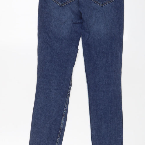 Zara Womens Blue Cotton Skinny Jeans Size 10 L27 in Regular Zip