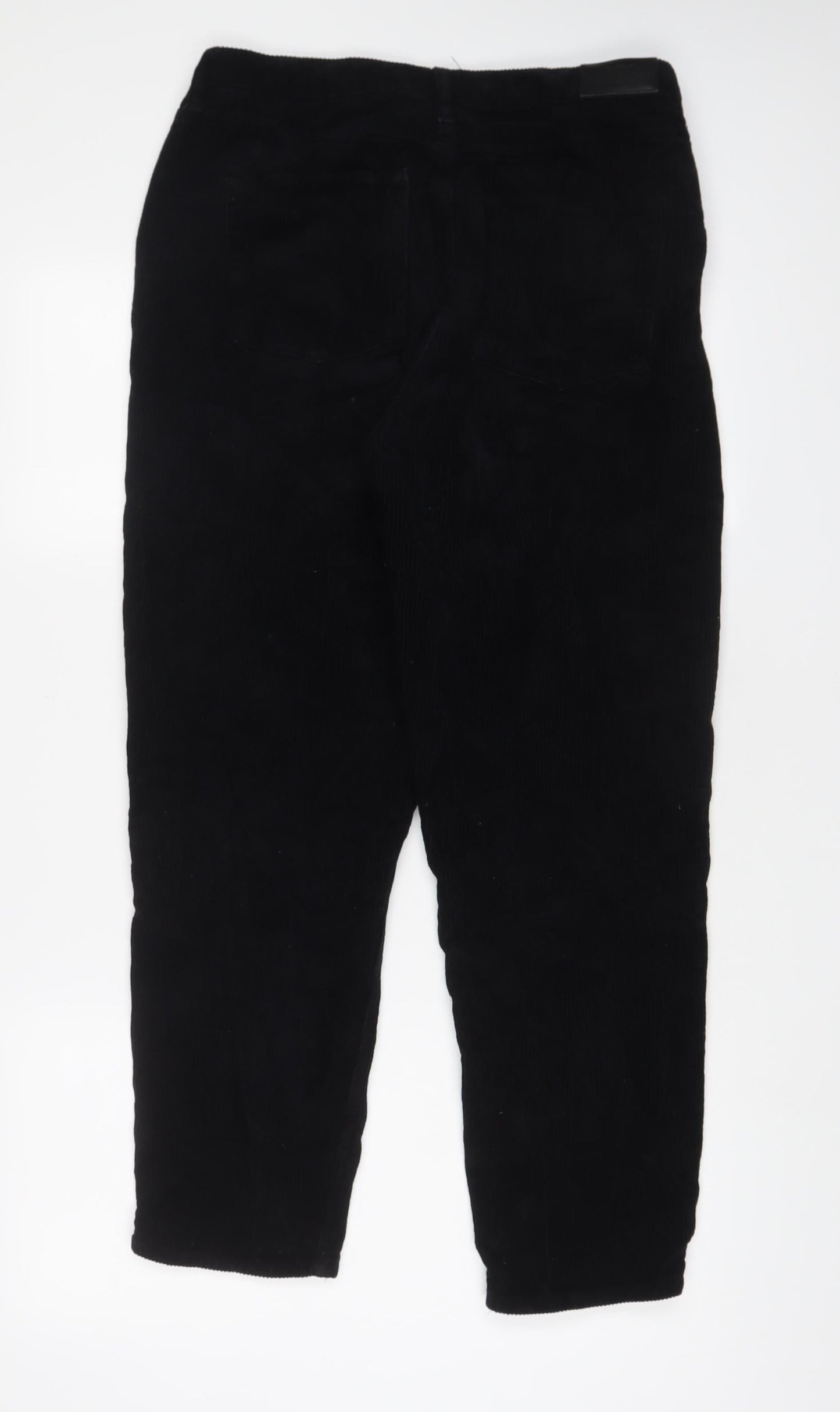 BDG Womens Black Cotton Trousers Size 30 in L30 in Regular Zip