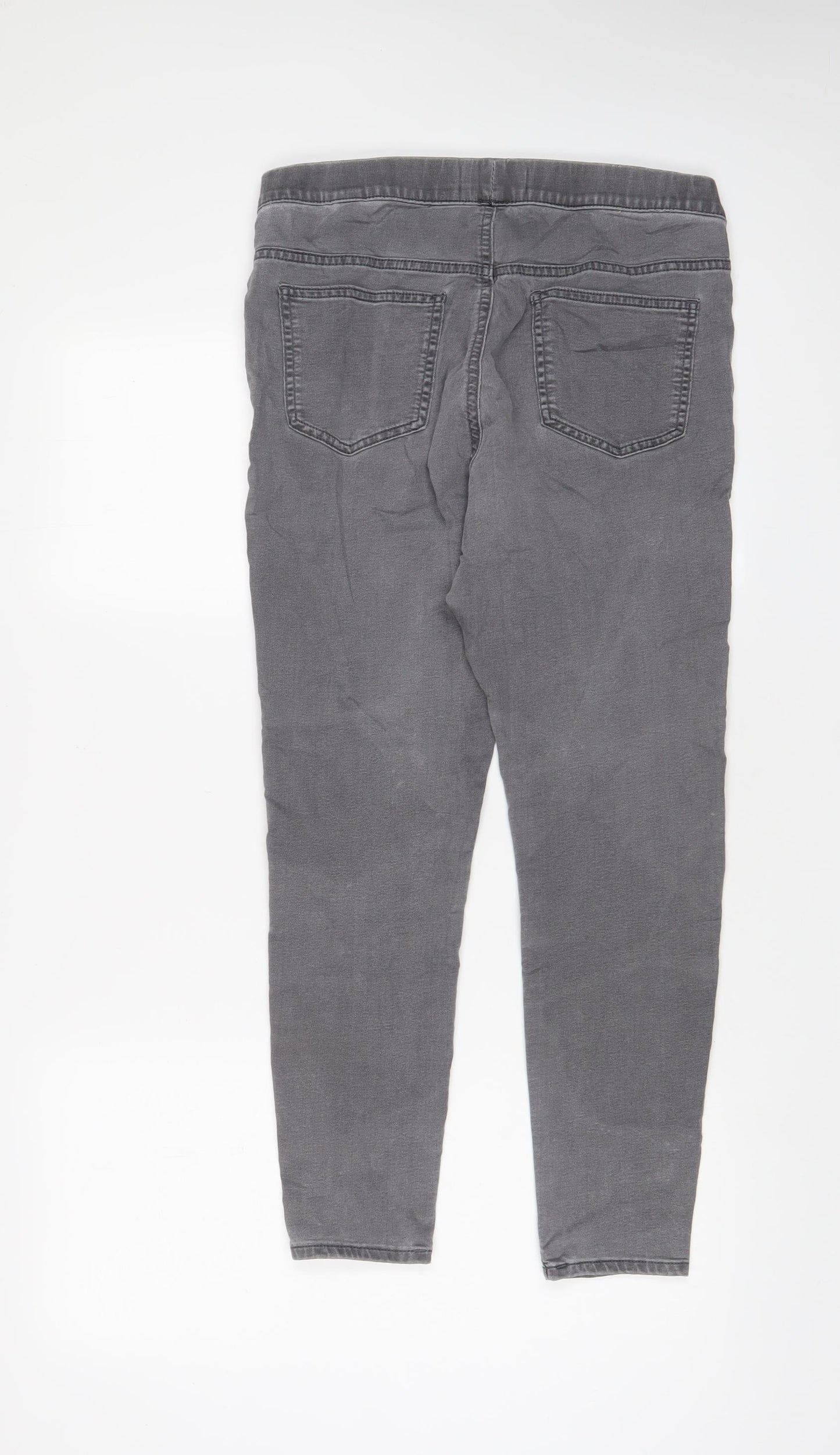 Marks and Spencer Womens Grey Cotton Jegging Jeans Size 12 L25 in Regular