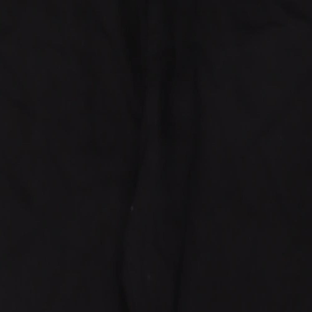 Marks and Spencer Womens Black Cotton Straight Jeans Size 22 L30 in Regular Zip