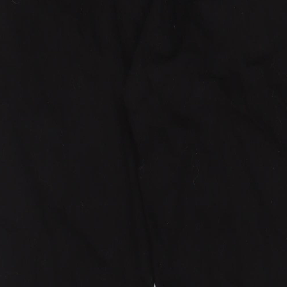 Marks and Spencer Womens Black Cotton Straight Jeans Size 22 L30 in Regular Zip