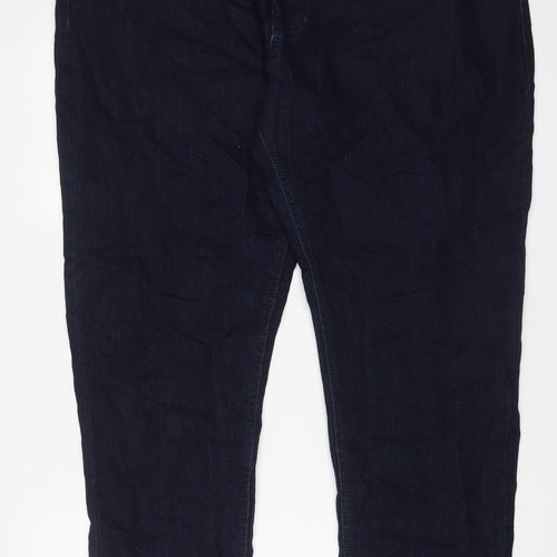 Volt Womens Blue Cotton Straight Jeans Size 44 in L31 in Regular Zip