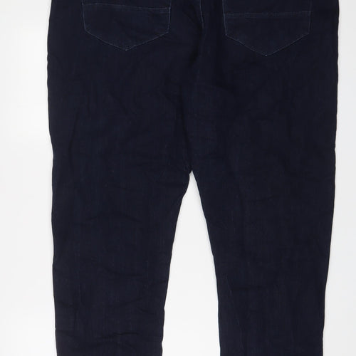 Volt Womens Blue Cotton Straight Jeans Size 44 in L31 in Regular Zip