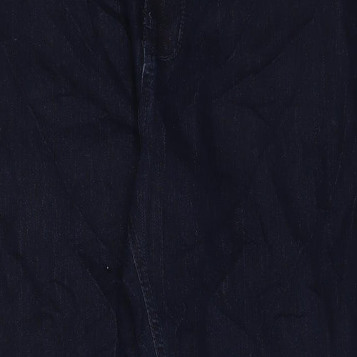Volt Womens Blue Cotton Straight Jeans Size 44 in L31 in Regular Zip