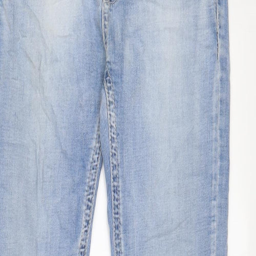 My Christy Womens Blue Cotton Skinny Jeans Size S L30 in Regular Zip - Embroidered