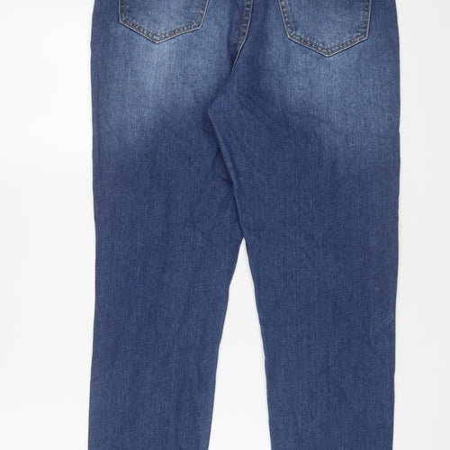 Urban Bliss Womens Blue Cotton Straight Jeans Size 8 L29 in Regular Zip