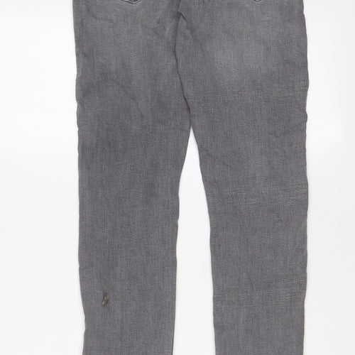 Zara Girls Grey Cotton Skinny Jeans Size 13-14 Years L30 in Regular Zip