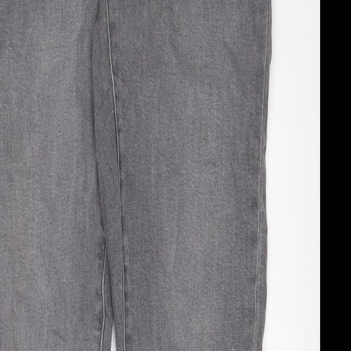Zara Girls Grey Cotton Skinny Jeans Size 13-14 Years L30 in Regular Zip